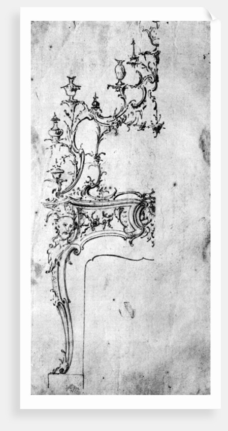 Design for a chimneypiece by Matthias Lock