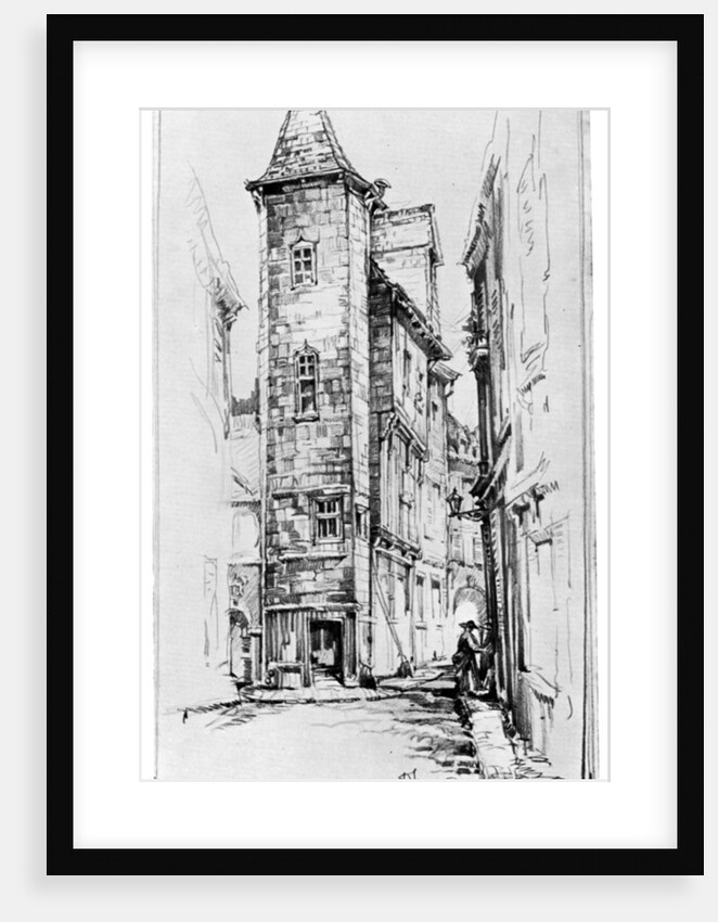 Old House at Angers by M Adams-Acton