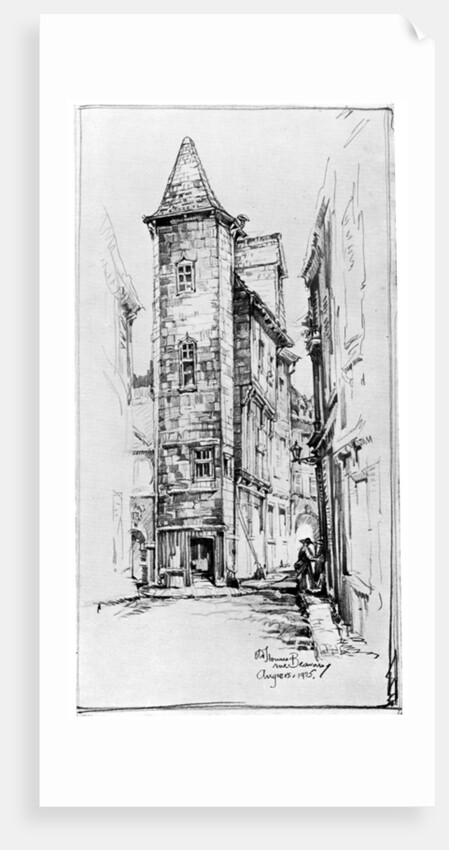 Old House at Angers by M Adams-Acton
