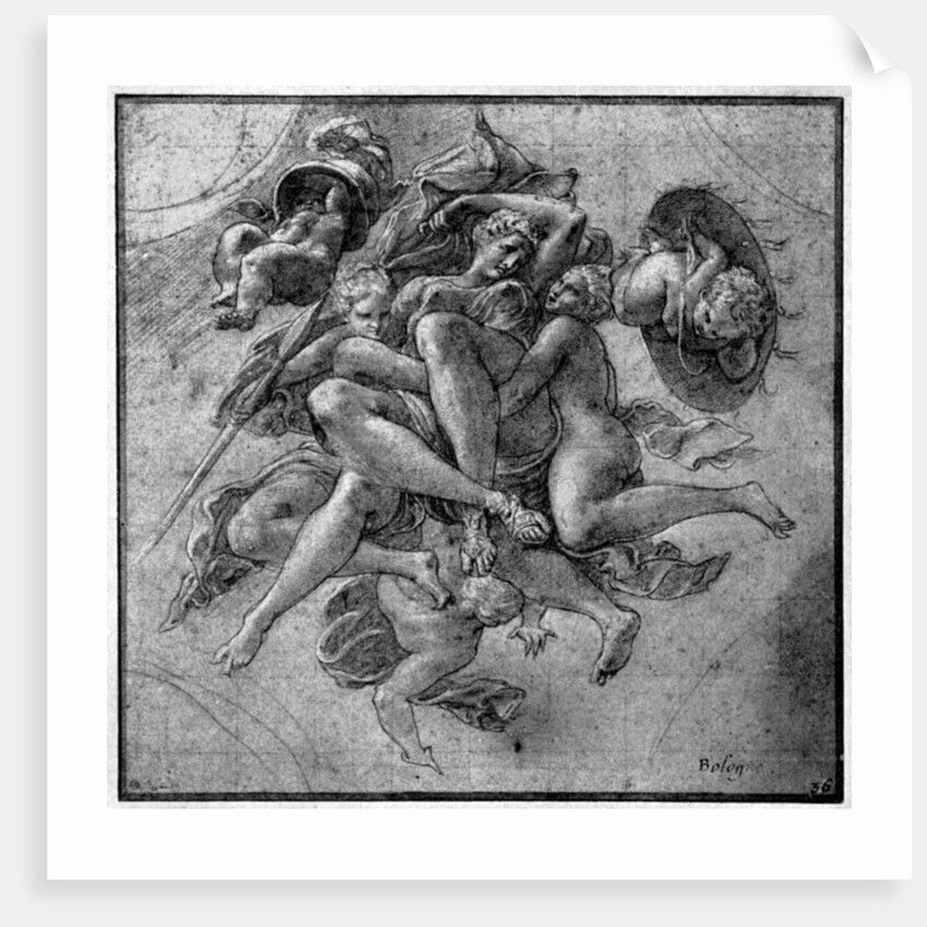 Design for the Ulysses Gallery, Fontainebleau by Francesco Primaticcio