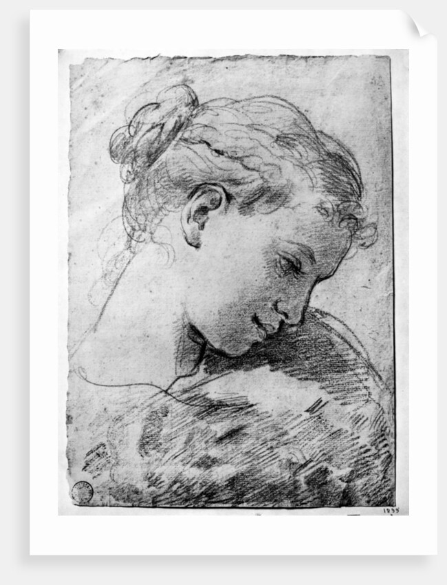 Study of a girl's head by Gaetano Gandolfi