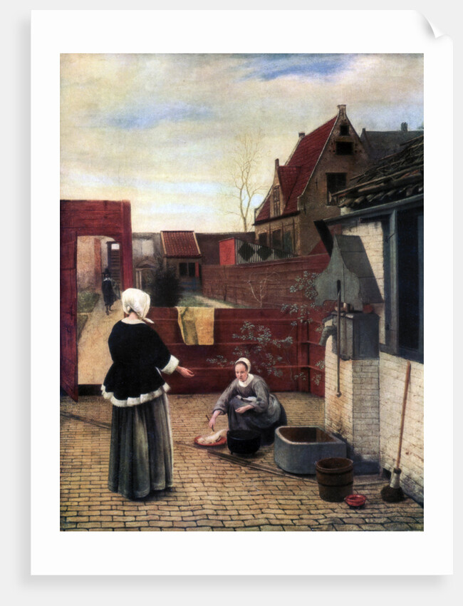 A Woman and her Maid in a Courtyard by Pieter de Hooch