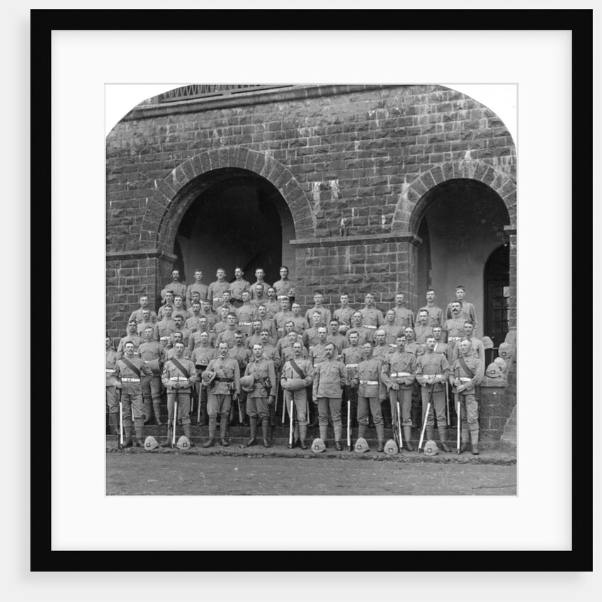 'H' Company, Royal Warwickshire Regiment, Belgaum, India by Underwood & Underwood