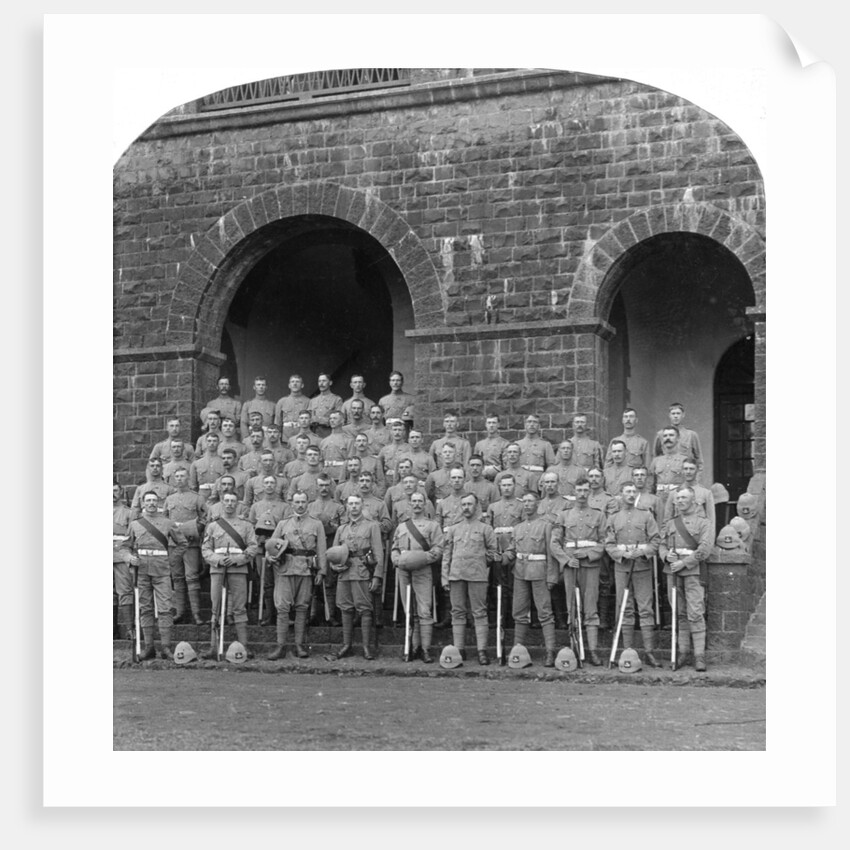 'H' Company, Royal Warwickshire Regiment, Belgaum, India by Underwood & Underwood