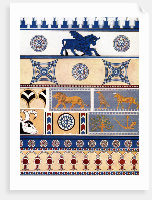 Assyrian brick and tile design by Anonymous