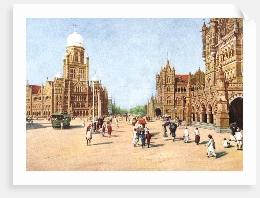 The Municipal Offices and Victoria Terminus, Bombay, India by Anonymous