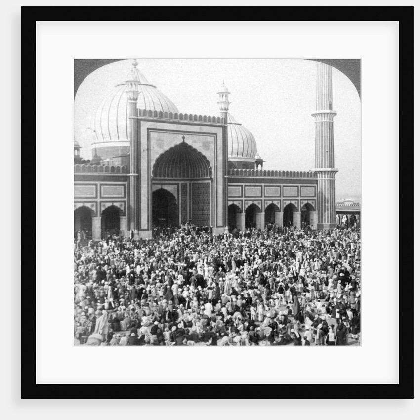 Fast Day within the Jumma Musjid, Delhi, India by Underwood & Underwood