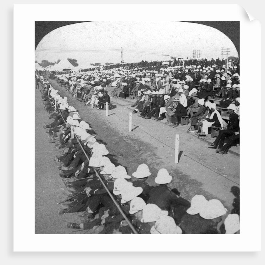 Watching a football match between the Lancashire Fusiliers and Border regiments, Delhi by HD Girdwood