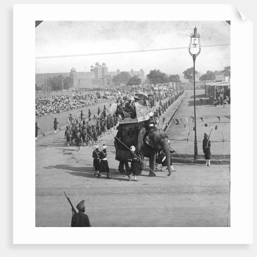Government officials in a state procession, India by HD Girdwood