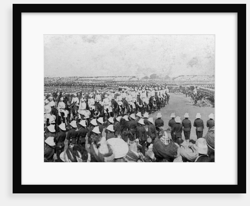 The Imperial Cadet Corps escorting their majesties into the Durbar arena, Delhi, India by HD Girdwood