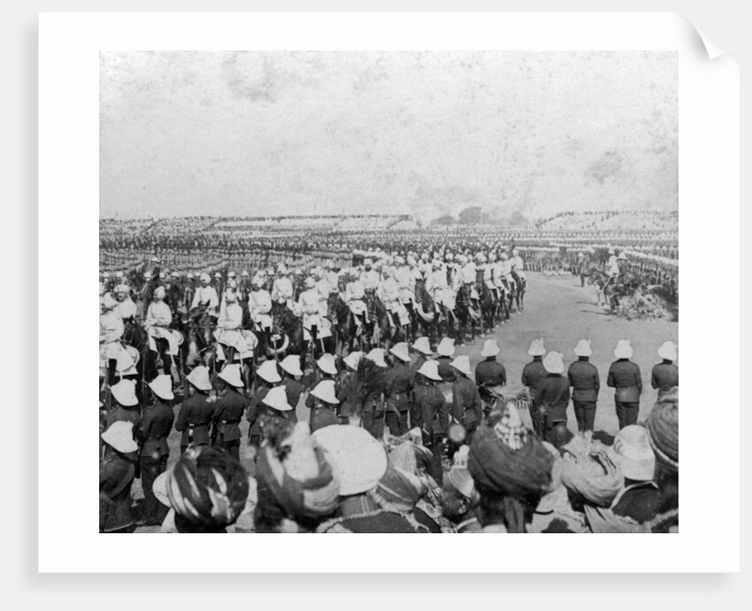 The Imperial Cadet Corps escorting their majesties into the Durbar arena, Delhi, India by HD Girdwood