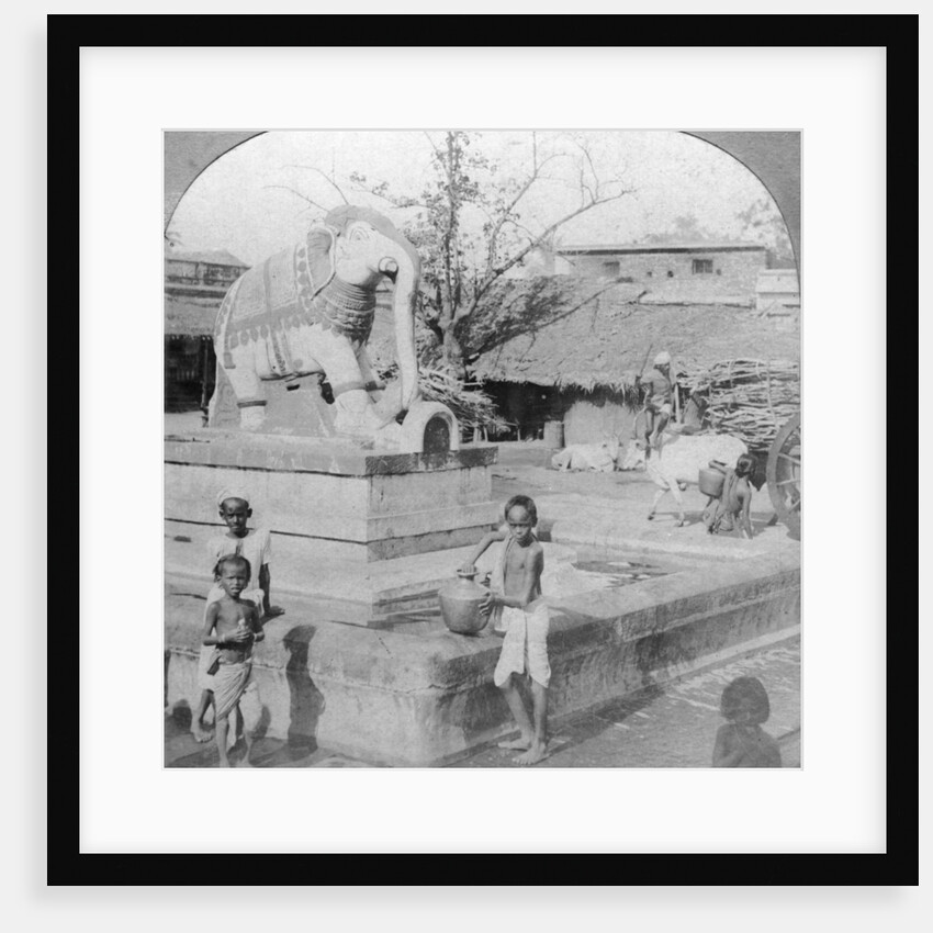 An elephant fountain, Madura, India by BL Singley