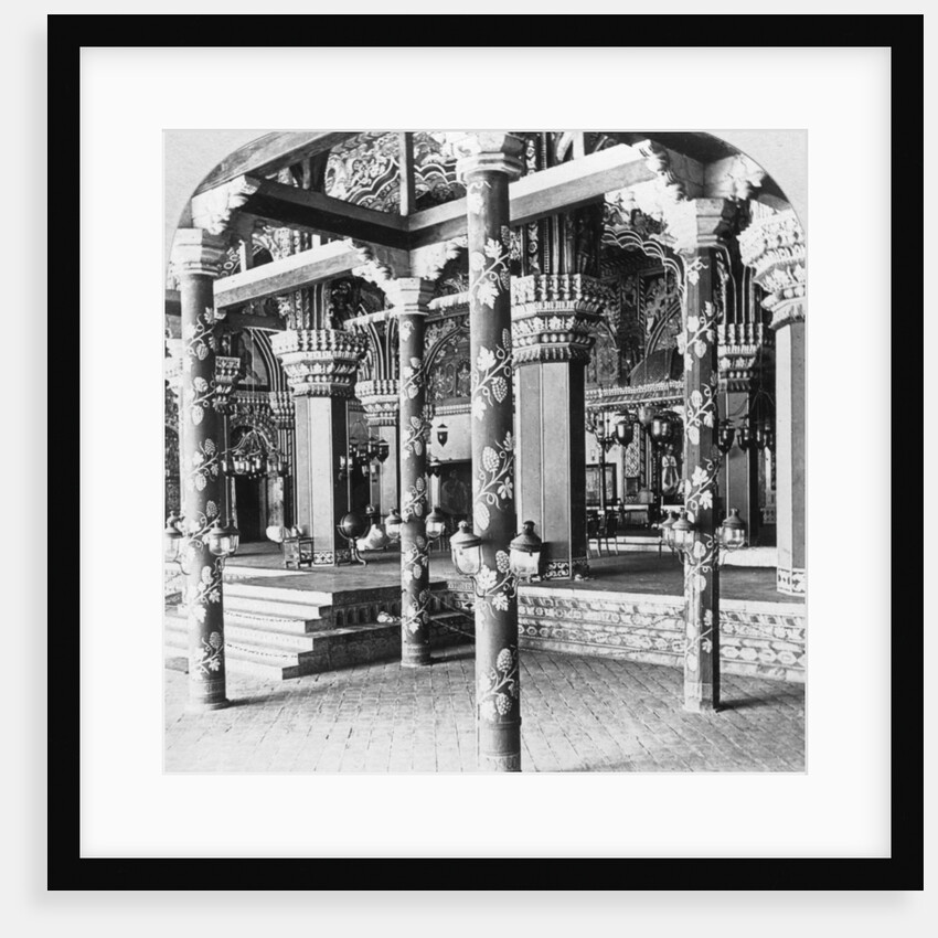 The Mahratta durbar hall, Palace of the Princess of Tanjore, Tanjore (Thanjavur), India by BL Singley