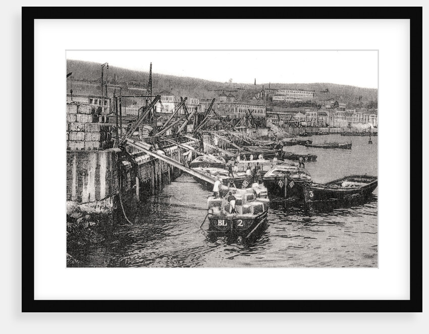 Boats on the river Malecon, Valparaiso, Chile by Anonymous