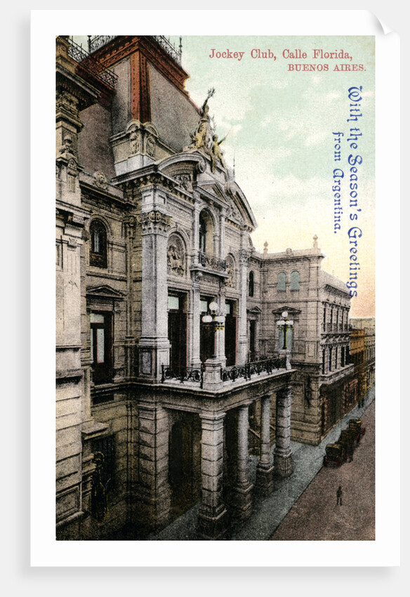 Headquarters of the Jockey Club, Calle Florida, Buenos Aires, Argentina by Anonymous