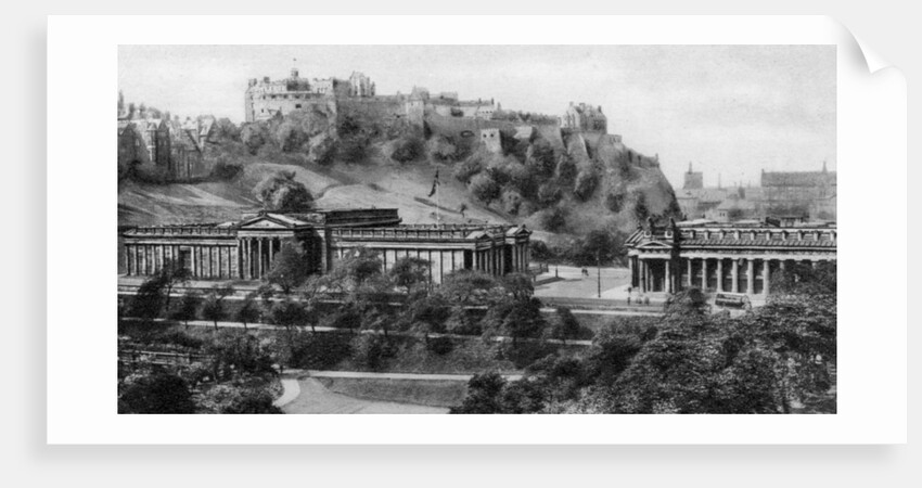 Edinburgh Castle and National Gallery, Edinburgh by Anonymous