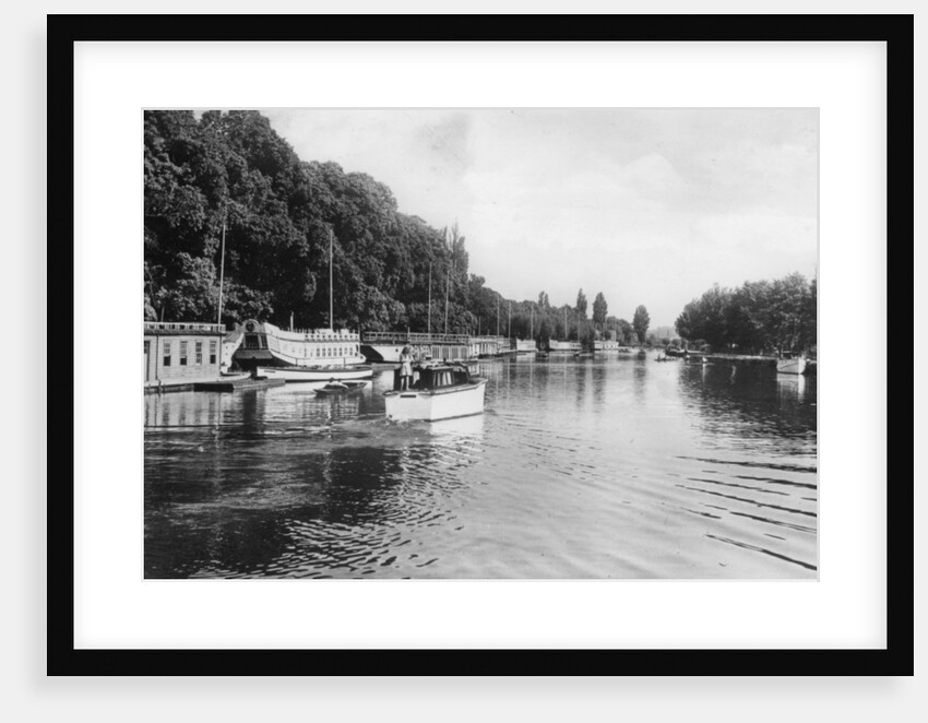 College barges on the River Isis, Oxford by C Richter