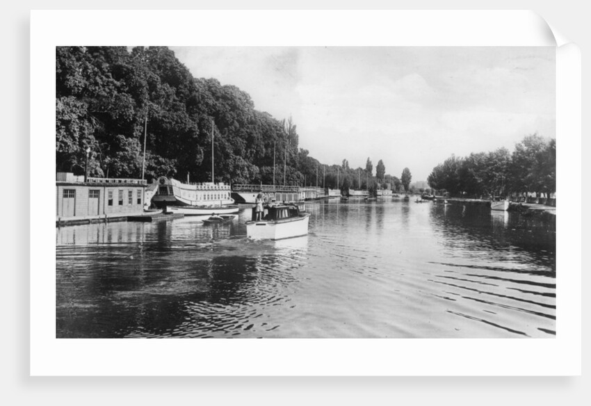College barges on the River Isis, Oxford by C Richter