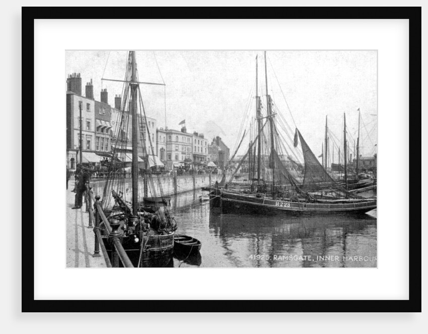The Inner Harbour at Ramsgate, Kent by Photochrom Co Ltd of London