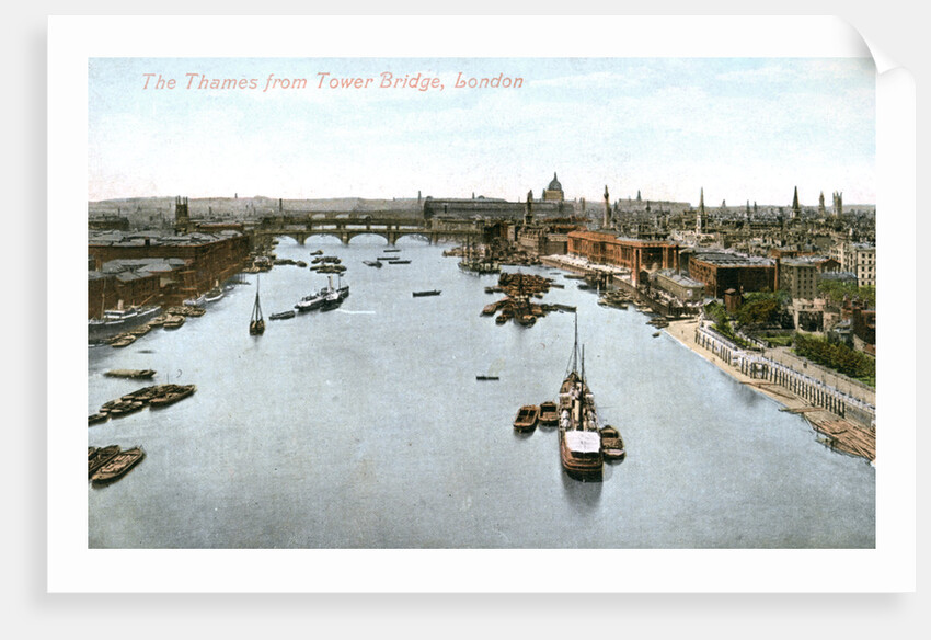 The River Thames, London by Valentine & Sons