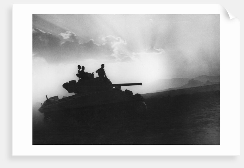 A squadron of tanks on the way to Rammacca, Sicily by Anonymous