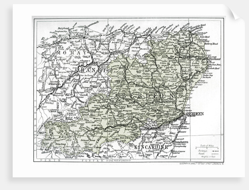 Map of Aberdeenshire by Anonymous