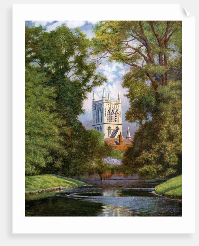 'St John's College Chapel', Cambridge by FC Varley