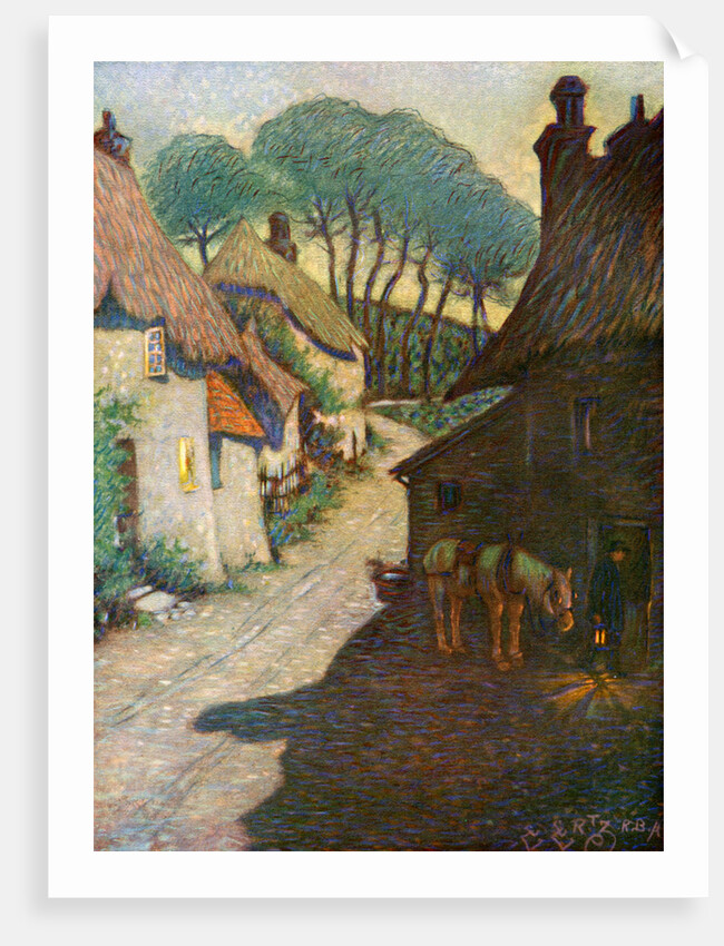 Thurlestone Village, South Devon by Edward Frederick Ertz