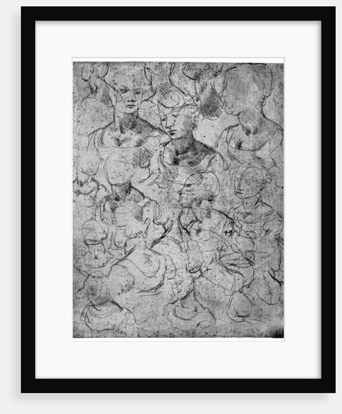 Studies for a half length female figure by Leonardo Da Vinci