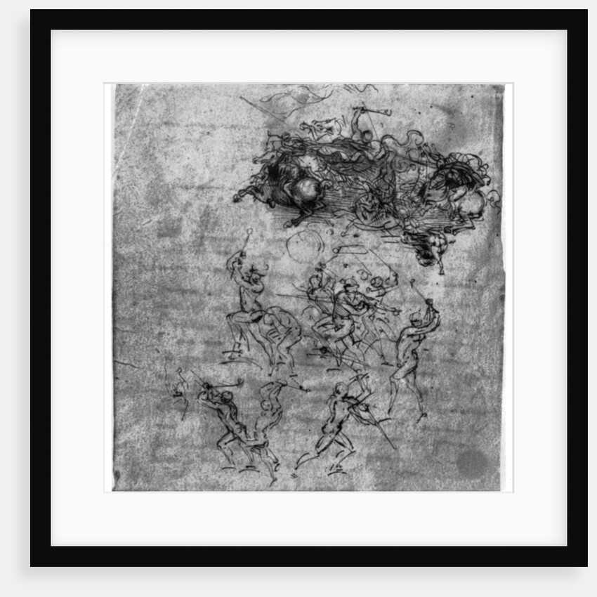 Study for 'The Battle of Anghiari' by Leonardo Da Vinci