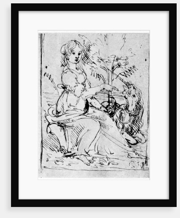 Maiden with a Unicorn by Leonardo Da Vinci