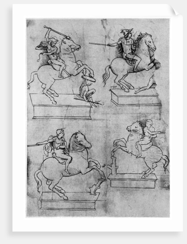 Studies for the Sforza Monument by Leonardo Da Vinci