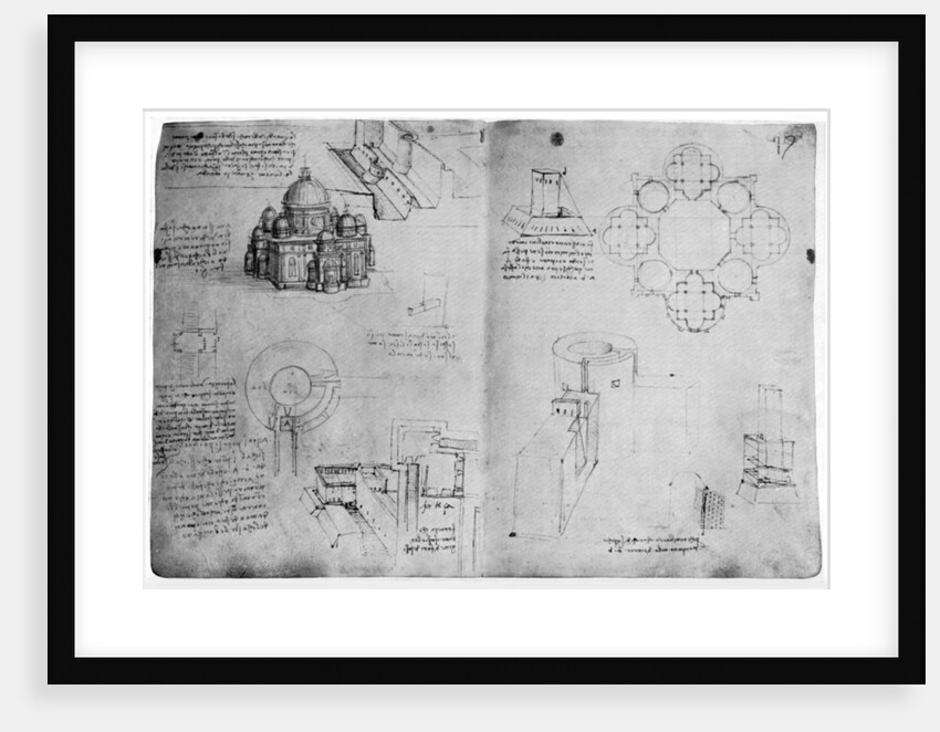 Designs for a centralized building by Leonardo Da Vinci