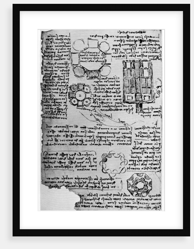 Sketch for Romorantin Castle by Leonardo Da Vinci