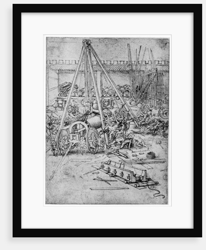 Cannon foundry by Leonardo Da Vinci