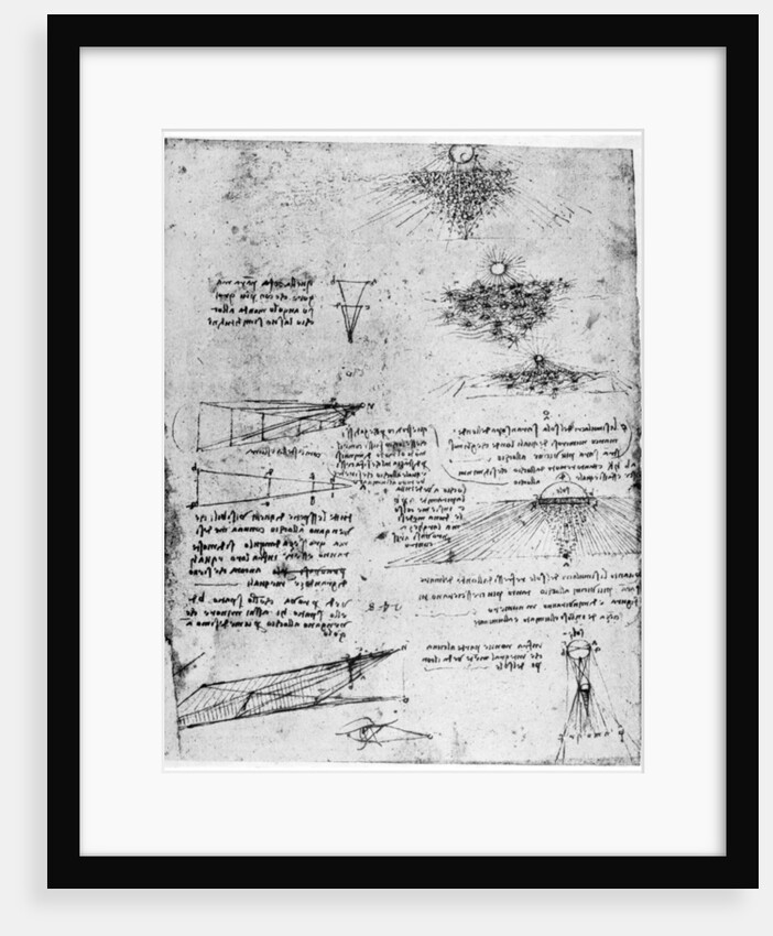 Reflections of the sun on water by Leonardo Da Vinci