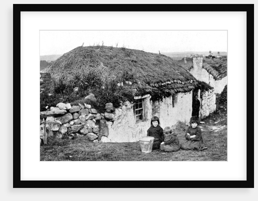 Crofters' houses, Stornoway, Lewis, Western Isles, Scotland by Valentine & Sons
