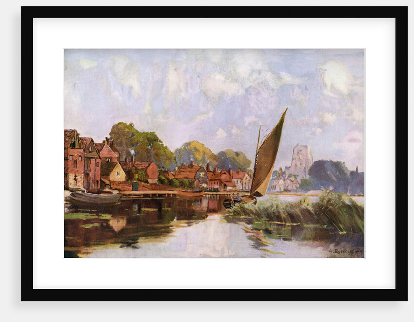 'On the River at Beccles', Suffolk by Louis Burleigh Bruhl