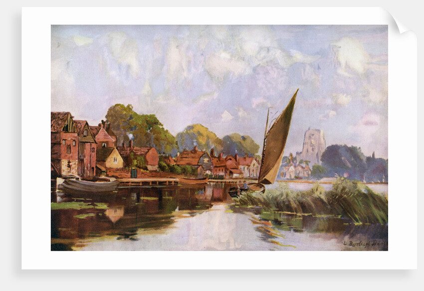 'On the River at Beccles', Suffolk by Louis Burleigh Bruhl