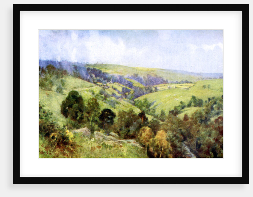 On the Hills near Harrogate, Yorkshire by George F Nicholls