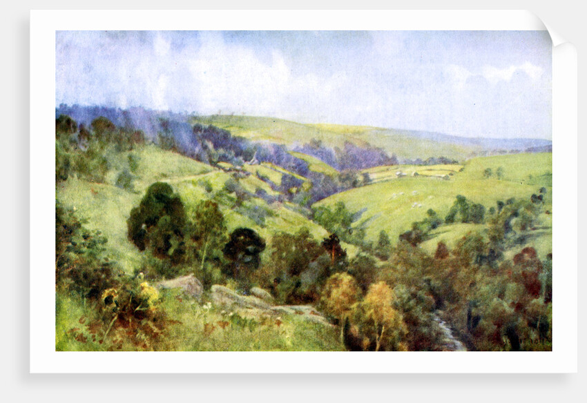 On the Hills near Harrogate, Yorkshire by George F Nicholls