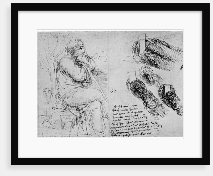 Studies of water eddies by Leonardo Da Vinci