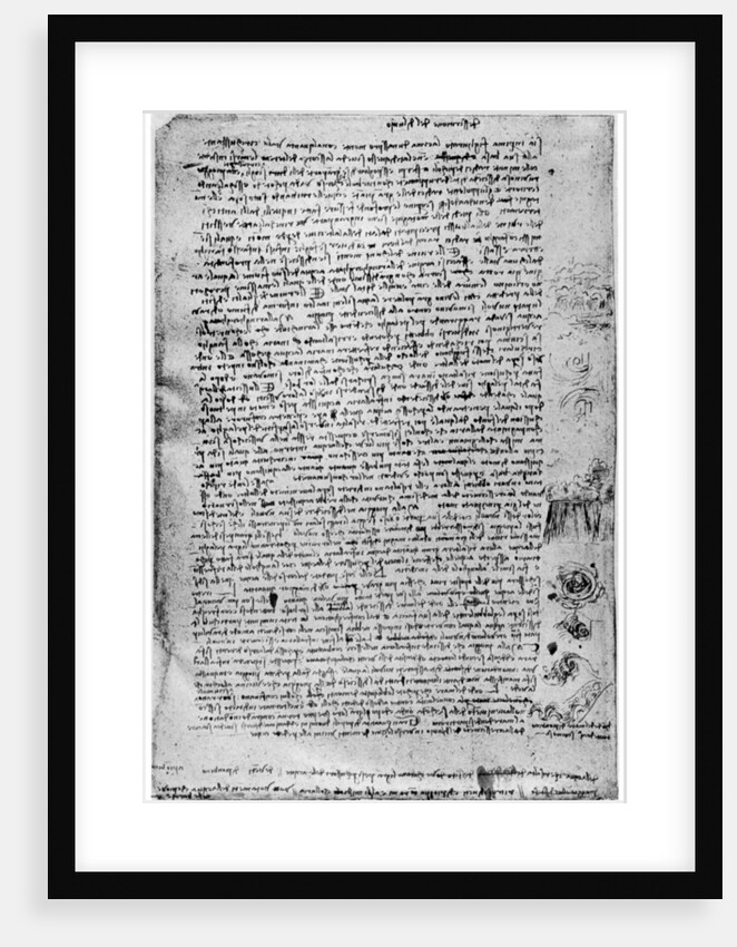 Description of the Great Flood by Leonardo Da Vinci