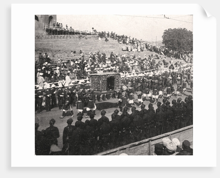 A state palanquin in a Royal procession, Delhi, India by HD Girdwood