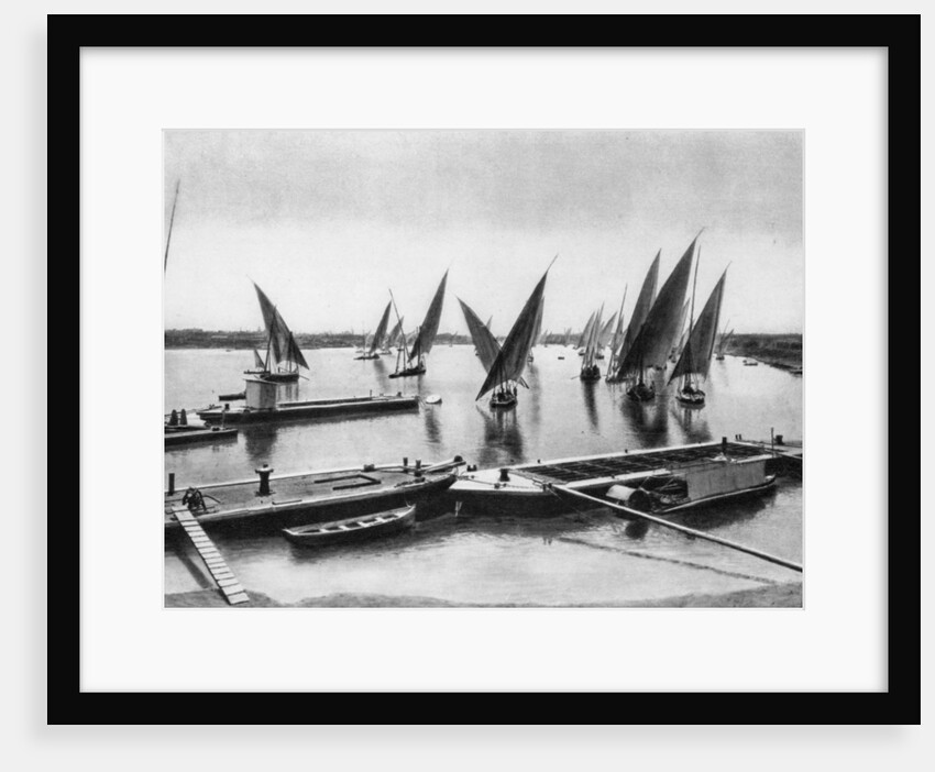 Boats on the Nile, Cairo, Egypt by Anonymous
