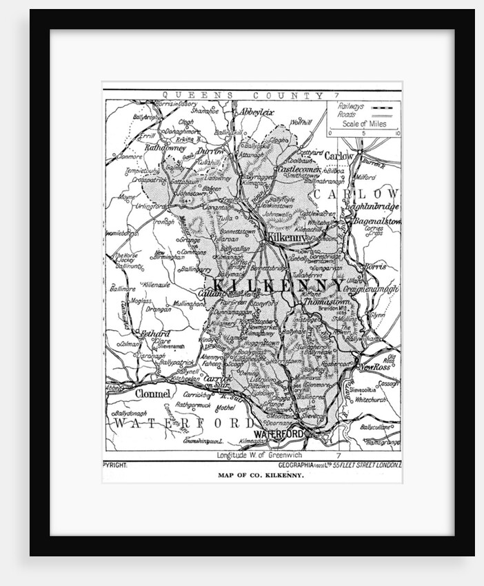 Map of County Kilkenny, Ireland by Anonymous