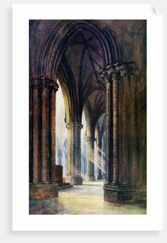 Interior of Lincoln Cathedral by FP Dickinson