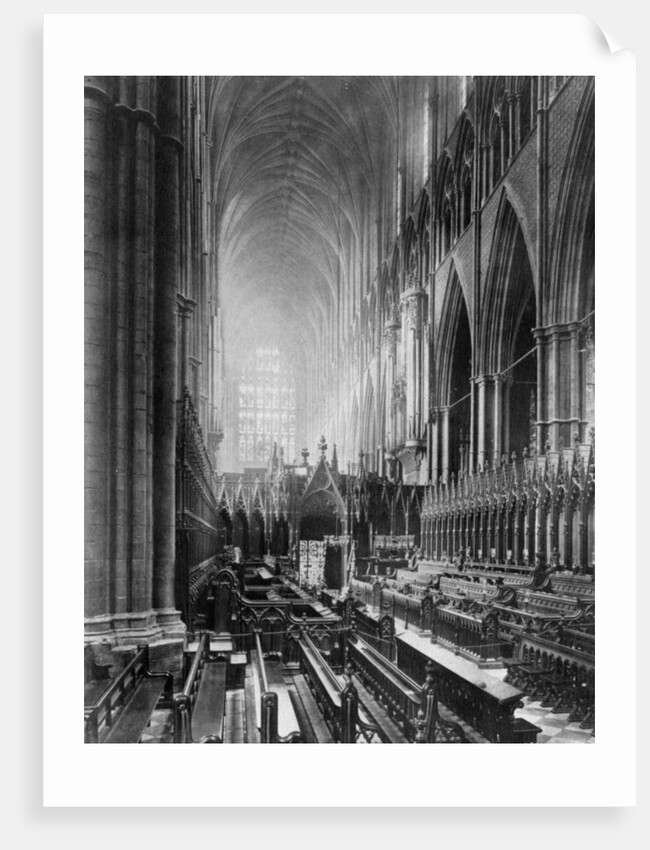 Interior of Westminster Abbey, London by WF Mansell