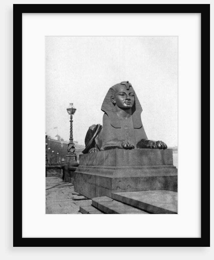One of the sphinxes, Victoria Embankment, London by Anonymous