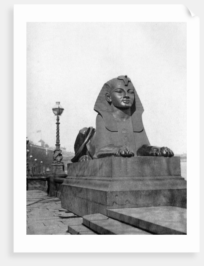 One of the sphinxes, Victoria Embankment, London by Anonymous